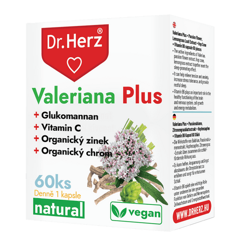 Dr. Herz Uklidňující Valeriána formula pro kvalitní spánek 60 kapslí