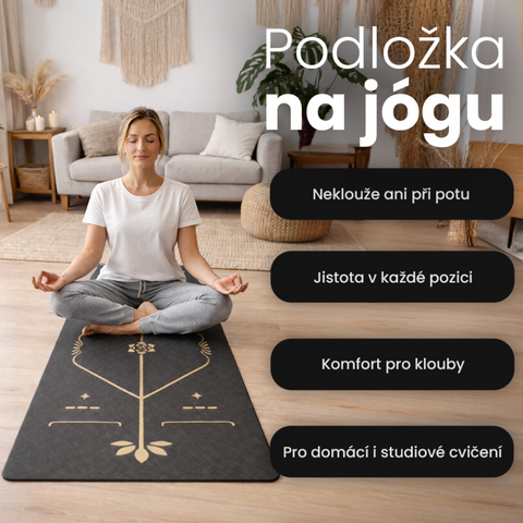 Designová protiskluzová podložka na jógu