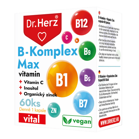Dr. Herz B-Complex MAX + Inozitol + Vitamín C + Organický zinok