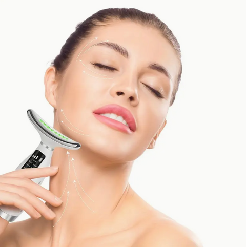 EMS masážní přístroj na krk s LED terapií – 7 režimů