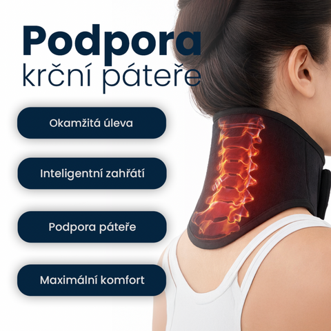 Hřejivá krční ortéza s turmalínem – úleva, teplo a podpora krční páteře