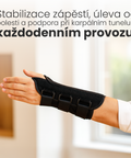 Nastavitelné ortéza na zápěstí s hliníkovou výztuhou