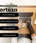 Nastavitelné ortéza na zápěstí s hliníkovou výztuhou