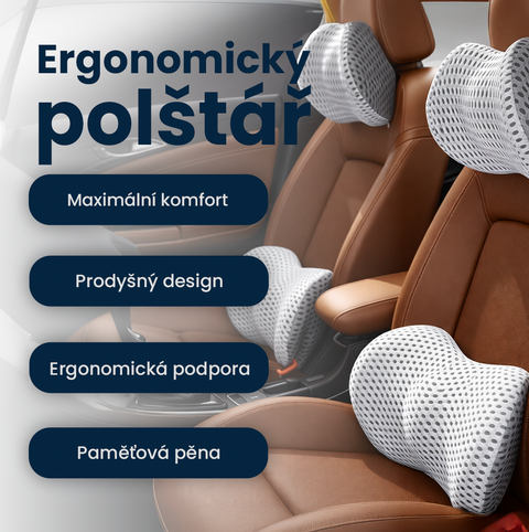 Nejpohodlnější opěrka hlavy do auta a opěrka zad do auta z paměťové pěny