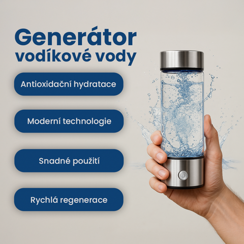 Přenosná elektrická vodíková láhev 420 ml s generátorem vodíkové vody a titanovým filtrem