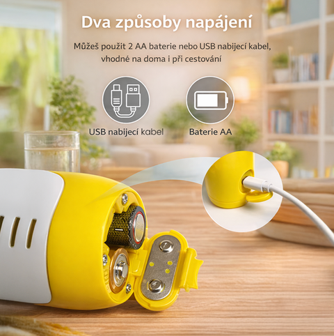 Přenosný ultrazvukový inhalátor pro děti