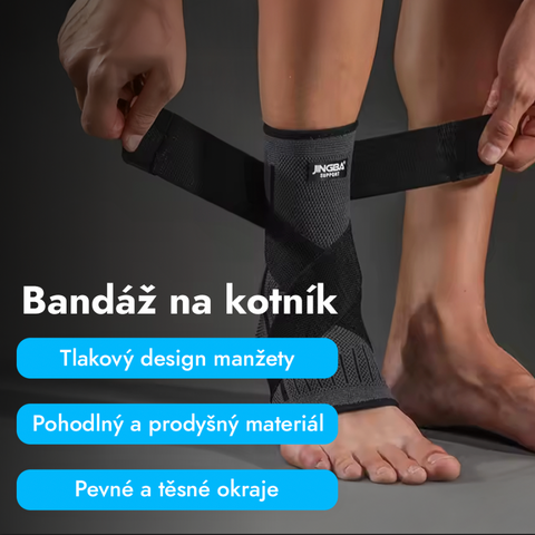 Profesionální stahovací tenká bandáž na kotník