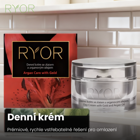 Ryor Denní krém se zlatem a arganovým olejem 50 ml