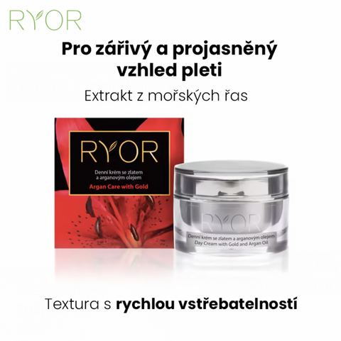 Ryor Denní krém se zlatem a arganovým olejem 50 ml