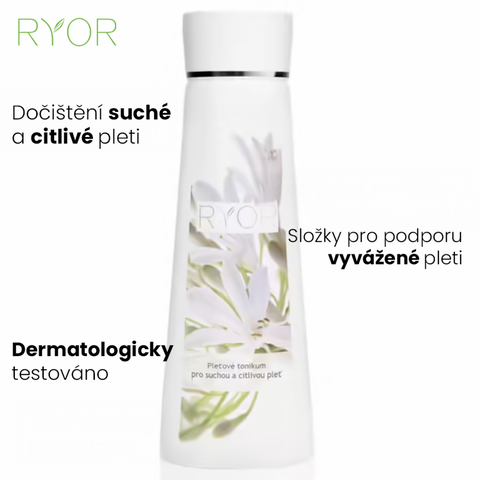 Ryor bylinný pleťový tonikum pro suchou a citlivou pleť 200 ml