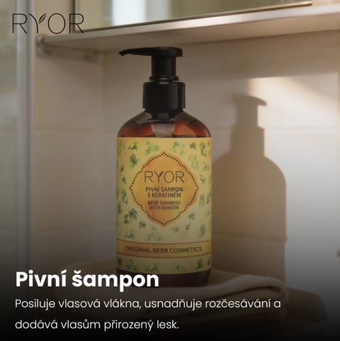 Ryor pivní šampon s keratinem 250 ml