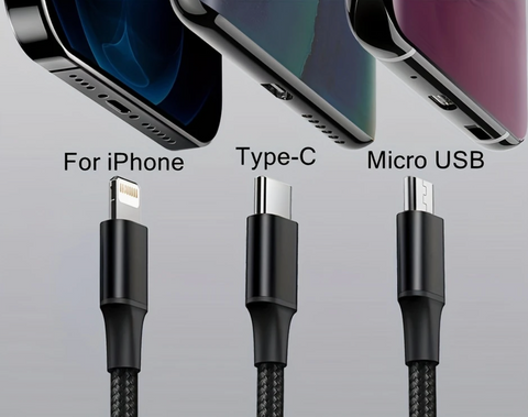 3v1 USB nabíjecí kabel – Jeden kabel pro všechna zařízení