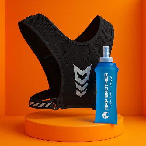 Sportovní set - ultralehká běžecká vesta + sportovní láhev 250 ml