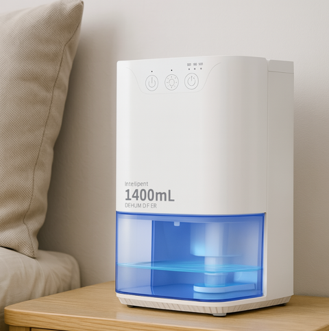 Moderní okrouhlý odvlhčovač vzduchu 1400 ml