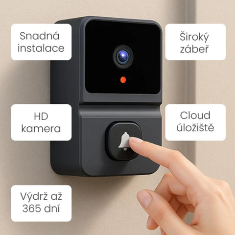 Chytrý Videozvonek s kamerou s nočním viděním a dlouhou výdrží baterie