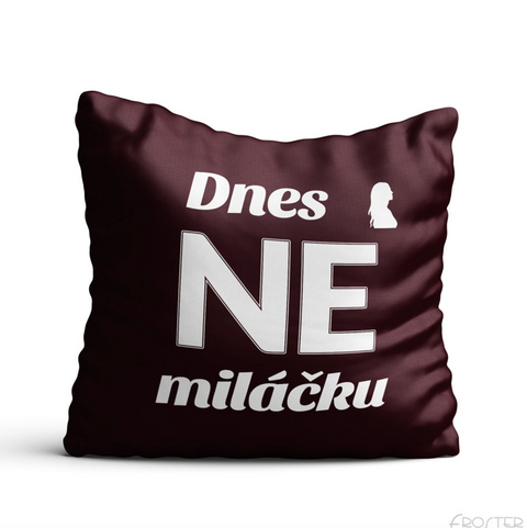 Luxusní oboustranný povlak na polštář Dnes ano / Dnes ne 40×40 cm