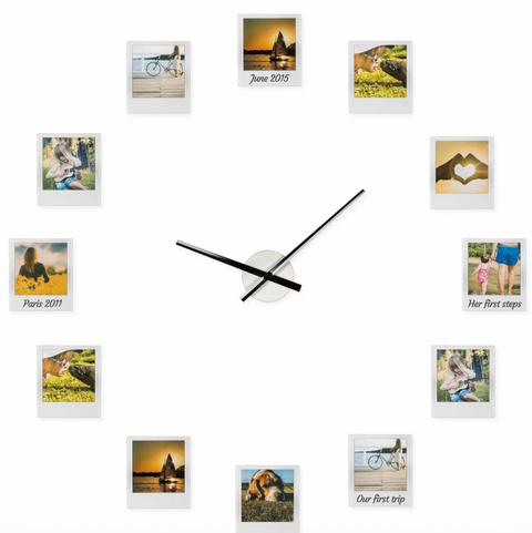 Hodiny s fotorámečky Impressions Clock – stylová kombinace času a vzpomínek (CZ)