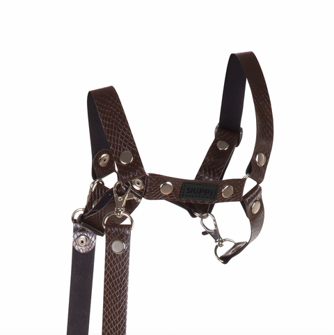 Skippi kantár pro Hobby Horse – oťaže z ekokože