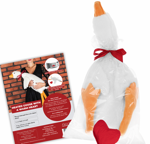 Hřejivá husa s horkým srdcem XL – 90 cm