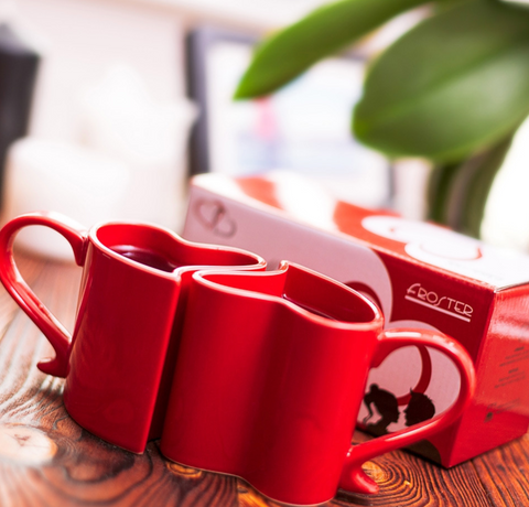 Zamilované hrnky – červená sada pro dva