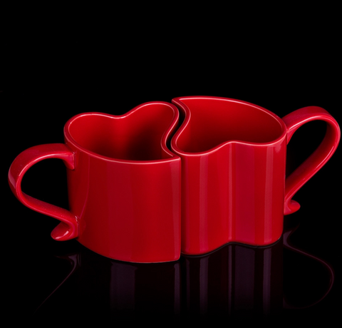 Zamilované hrnky – červená sada pro dva