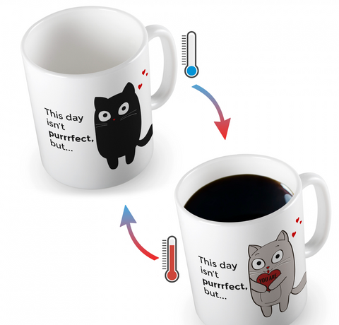 Magický hrnek Koťátko – mění barvu s teplem
