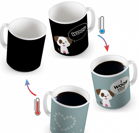 Magický hrnek Psík – mění barvu s teplem