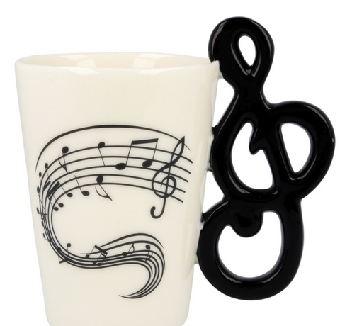 Hudební hrnek (saxofon) + různé varianty