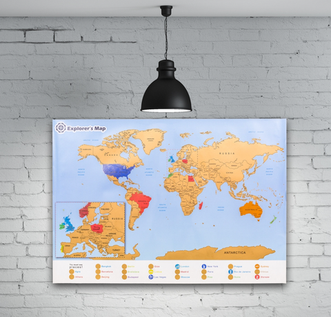 Stírací mapa pro cestovatele – Svět (EN)