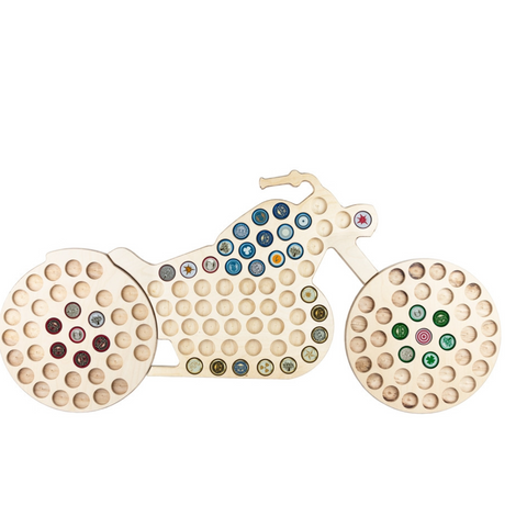 Zásobník na pivní uzávěry – Motocykl pro sběratele