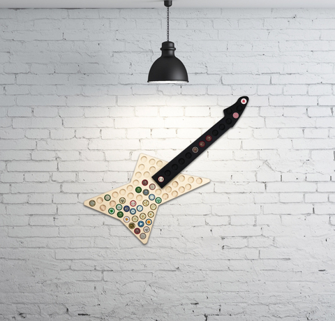 Sběrač na pivní uzávěry – Kytara pro sběratele