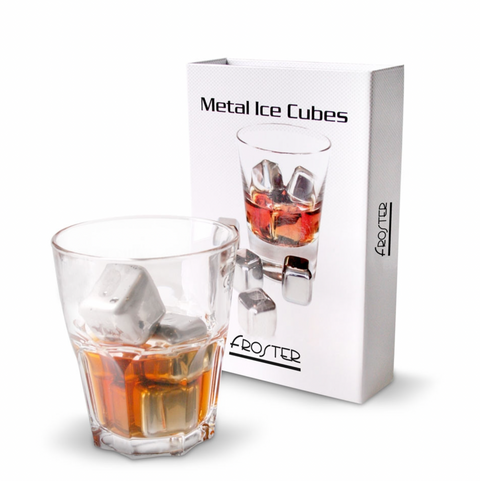 Chladicí kovové kostky do nápojů