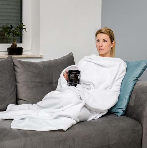 Měkká a teplá deka s rukávy