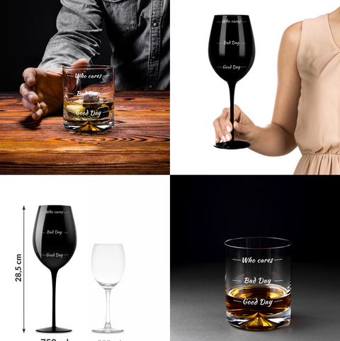 Pouzdro se sklenicí na whisky a víno Froster Who Cares Black