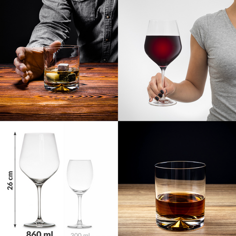 Pouzdro se sklenicí na whisky a víno Froster Diamond