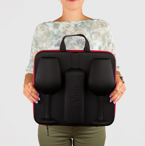 Pouzdro na láhev s pohárky na víno diVinto Who Cares Diamond