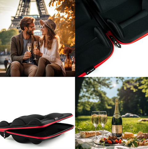 Pouzdro na prosecco a šampaňské s poháry diVinto Avant – elegance a styl v každém detailu