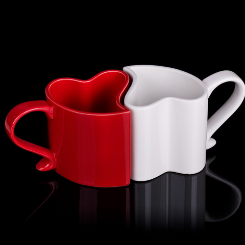 Zamilované hrnky – červeno-bílá sada pro dva