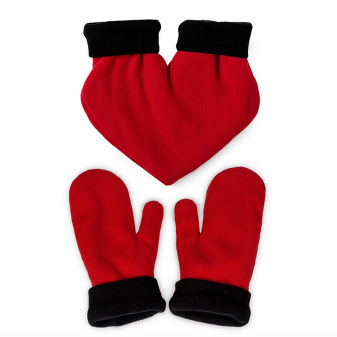 Zamilované rukavice pro páry – Červené srdce (CZ)
