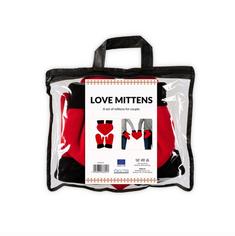 Zamilované rukavice pro páry – Červené srdce (CZ)