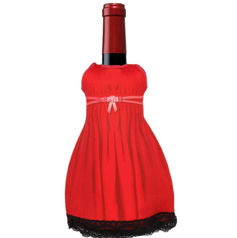 Lady diVinto – Červený neoprénový obal na víno (CZ)