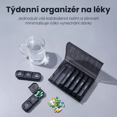 Týdenní dávkovač a organizér SAMO na léky