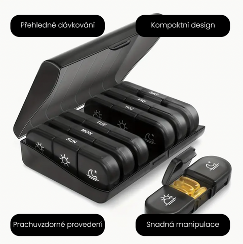 Týdenní dávkovač a organizér SAMO na léky