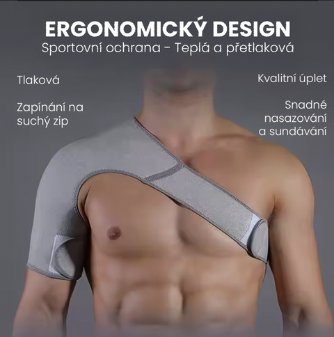 Nastavitelná stahovací elastická podpora pro rameno - bandáž