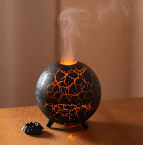 Planet Flame Aroma Diffuser – ultrazvukový zvlhčovač vzduchu s esenciálními oleji a nočním světlem