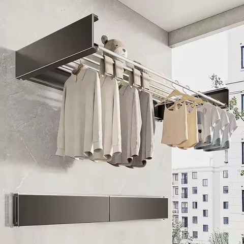 EASYJOY Skládací nástěnný sušák na prádlo – Elegantní a odolný pomocník pro každou koupelnu či balkon