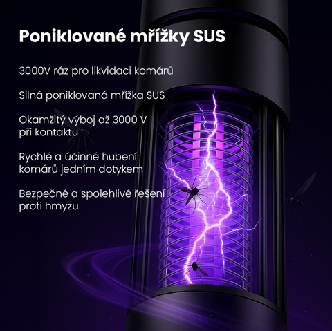 2v1 USB Dobíjecí Lampa na Hubení Komárů – bezpečí a pohodlí bez komárů