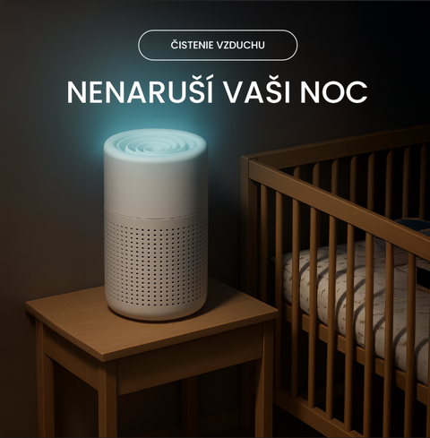 Kompaktní HEPA čistička vzduchu EFGHONG s vonnou houbičkou