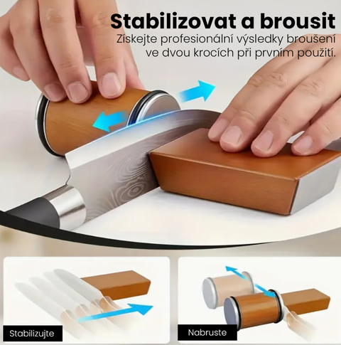 Magnetický brousek s diamantovým kamenem – profesionální ostrost v pohodlí vaší kuchyně