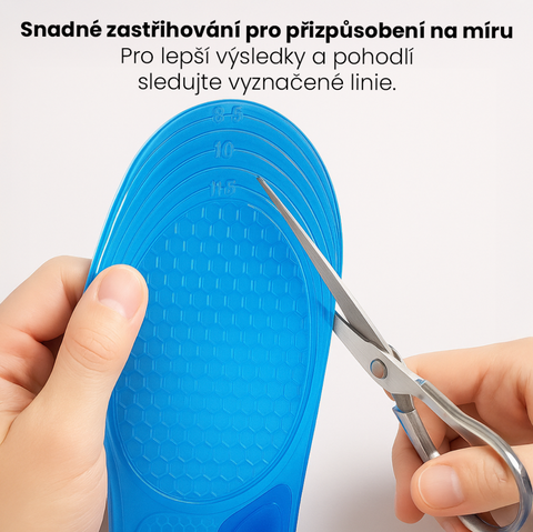Masážní Gelové Vložky do Bot – Ortopedická Podpora Klenby pro Sport, Turistiku a Běh